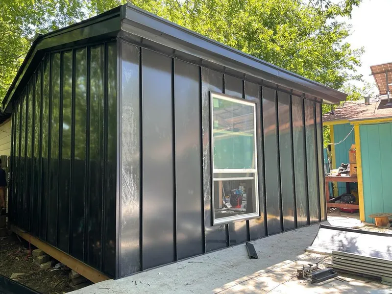 Black standing seam metal wall panels for Metal Roof Installation in Grove City